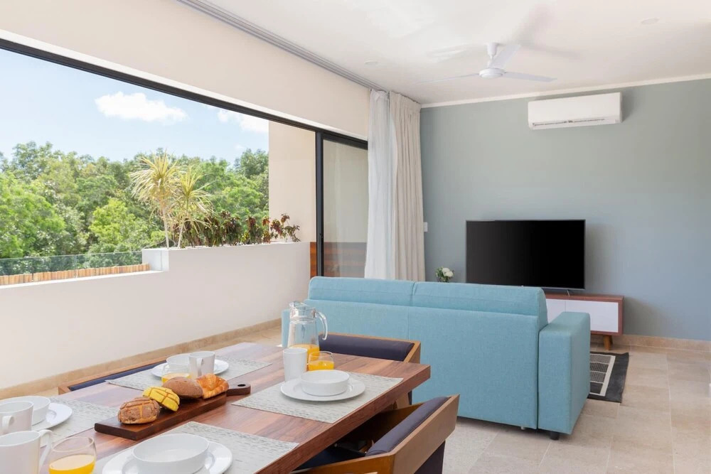 Excellent Modern Apartment in Aldea Zama Movie Theater Rooftop Pool Close to the Beach