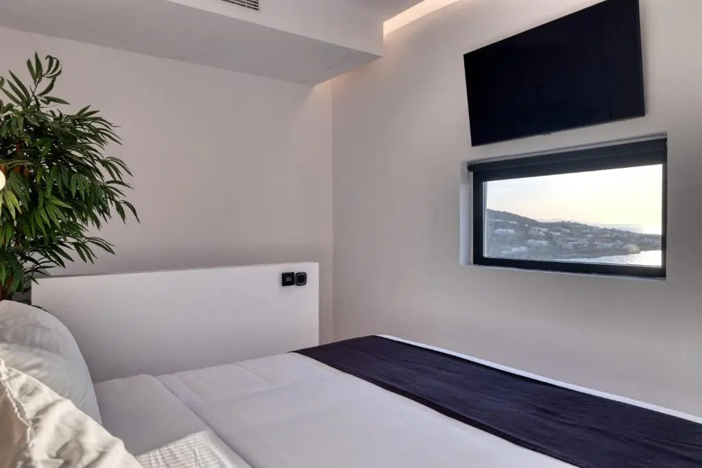 Mykonos Town Black Villa with Cave Heated Pool