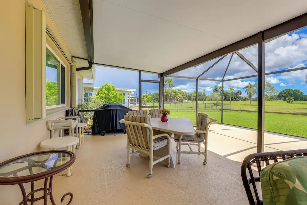 Sunny Port St Lucie Home: Lanai & Golf Course View