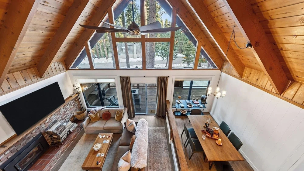 Hot Tub Firepit Loft Suite & Mins to World-class Skiing Tahoe A-frame Retreat by Avantstay