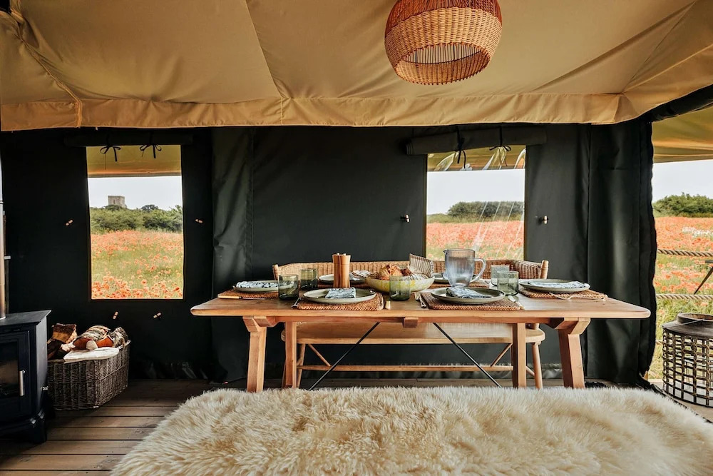Safari Tent in Stiffkey Valley With Fire Pit