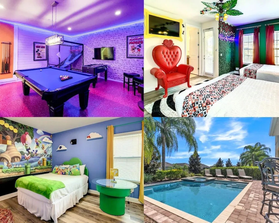Wonderland Home W/private Pool Near Disney 5 Bedroom Home by Redawning