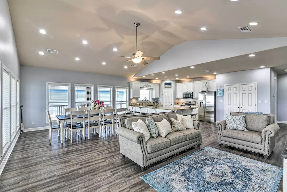 Group Getaway w/ Deck, Steps to Crystal Beach!