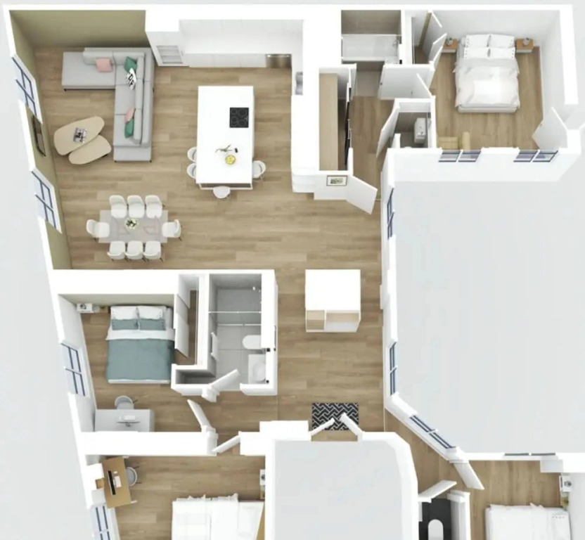 By Saint-sulpice Newly Refurbished 4 BR Apartment