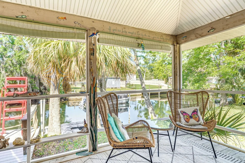 Waterfront Florida Abode w/ Deck, Grill & Fire Pit