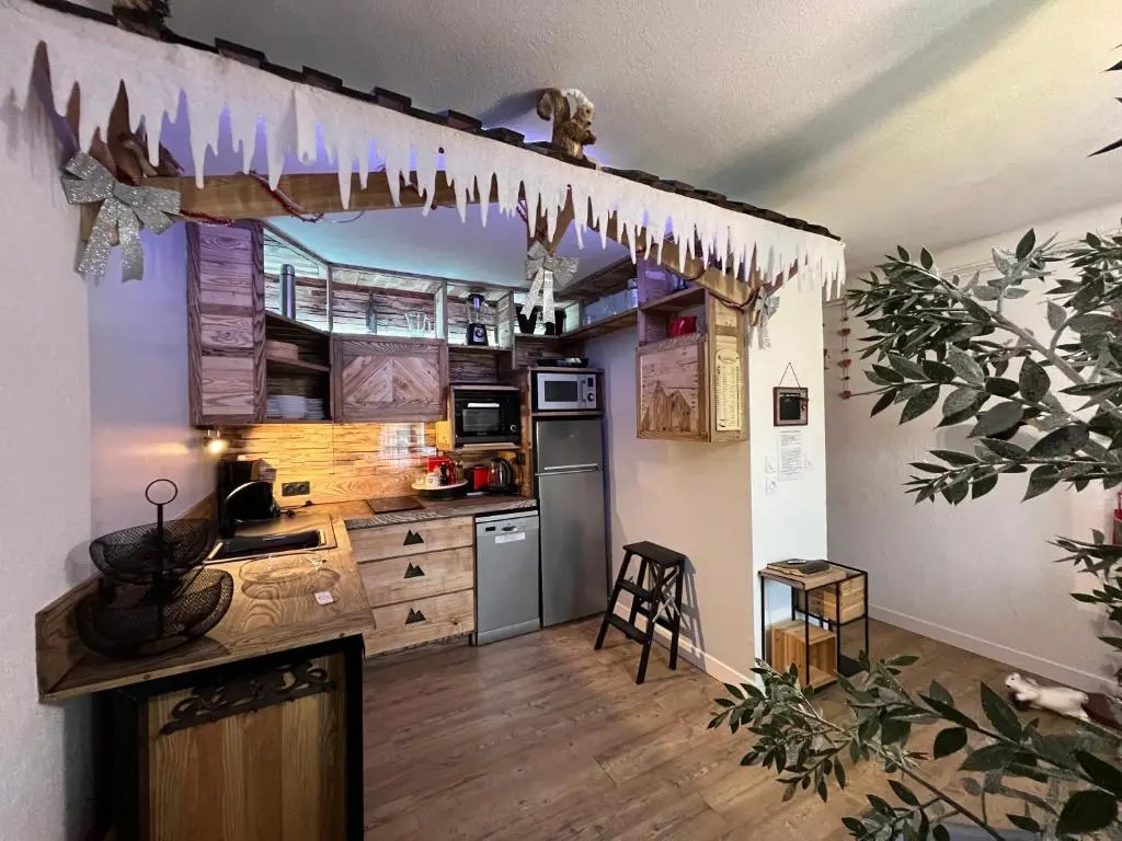 SUPERBE T2 classé 3 étoiles 45m2-WIFI gratuit-STYLE CHALET VUE PANO