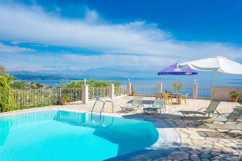Michalis Large Private Pool Walk to Beach Sea Views A C Wifi Car Not Required Eco-friendly - 1828