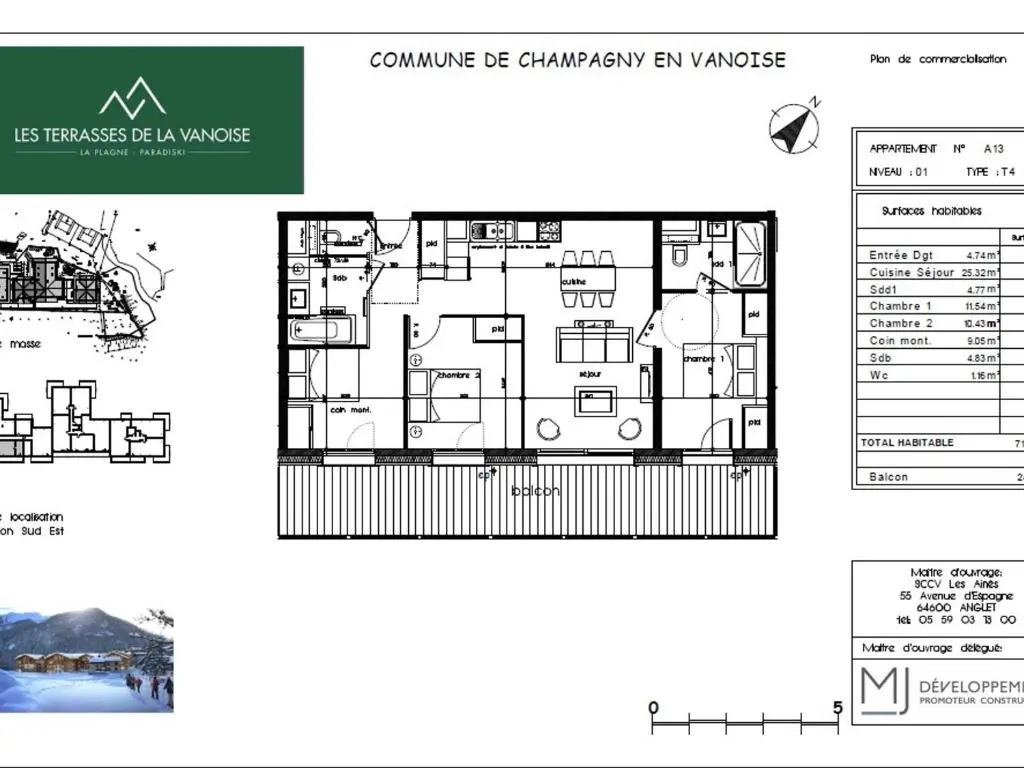 Appartement Champagny-en-Vanoise, 3 pièces, 8 personnes - FR-1-638-4