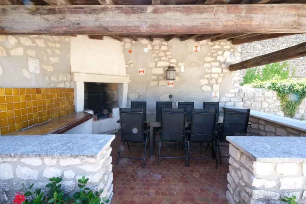 typical mas provençal with swimming pool in a small hamlet near mouriès in the alpilles in provence- 8 persons