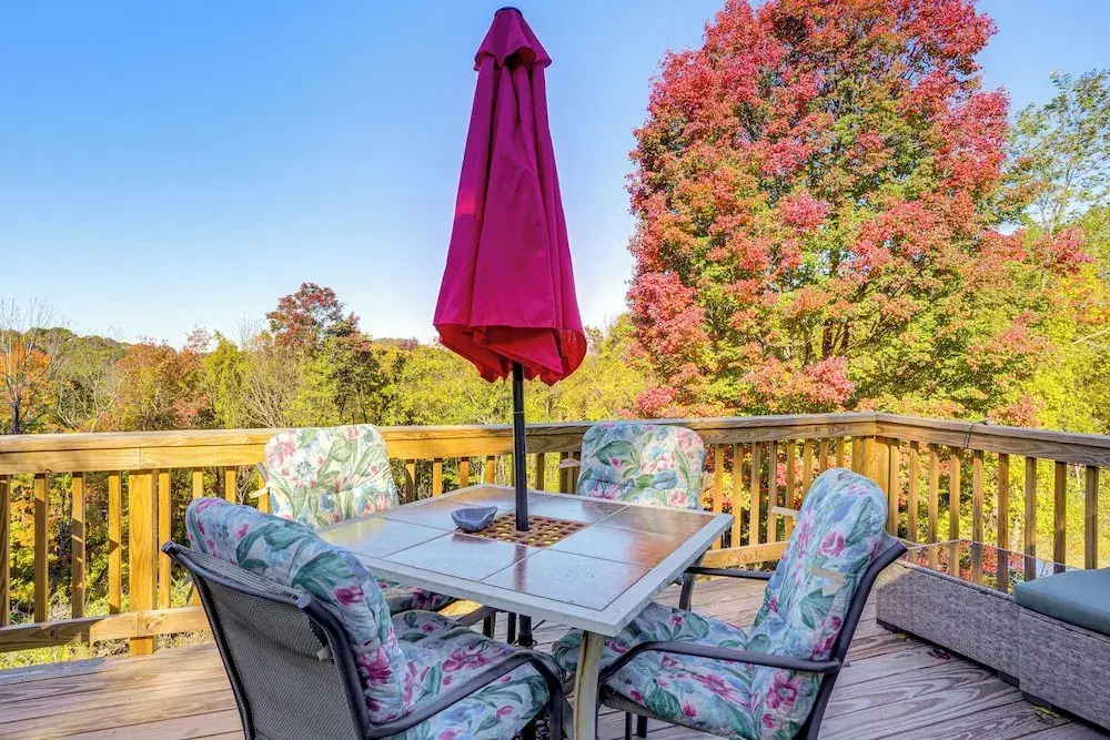 7 Mi to Main Street: Cabin w/ Deck in Stanley!