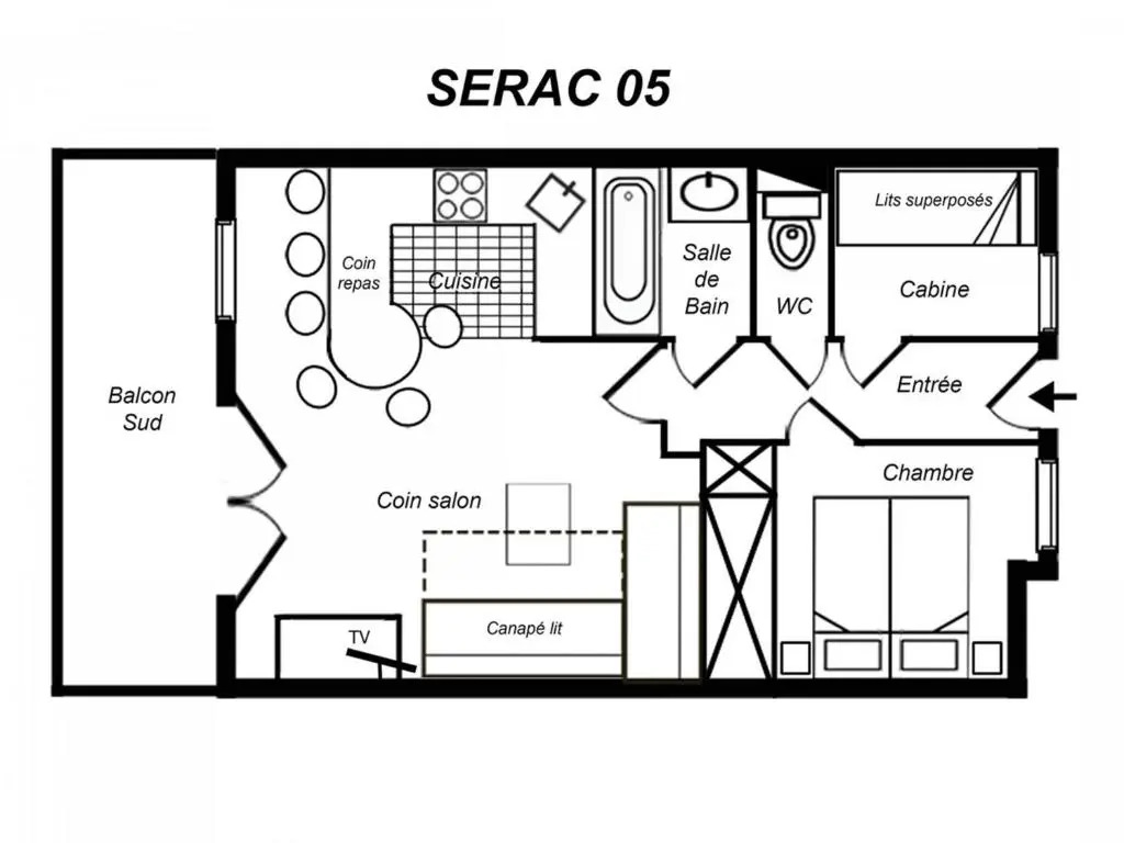 Appartement Méribel, 2 pièces, 6 personnes - FR-1-182-102