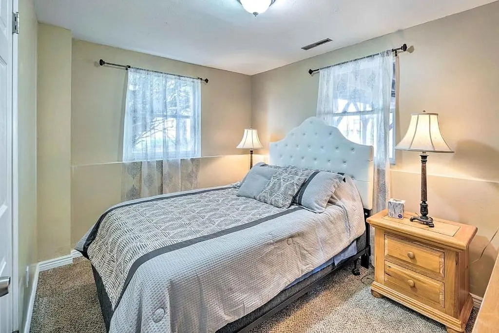 Three bedrooms with one king bed