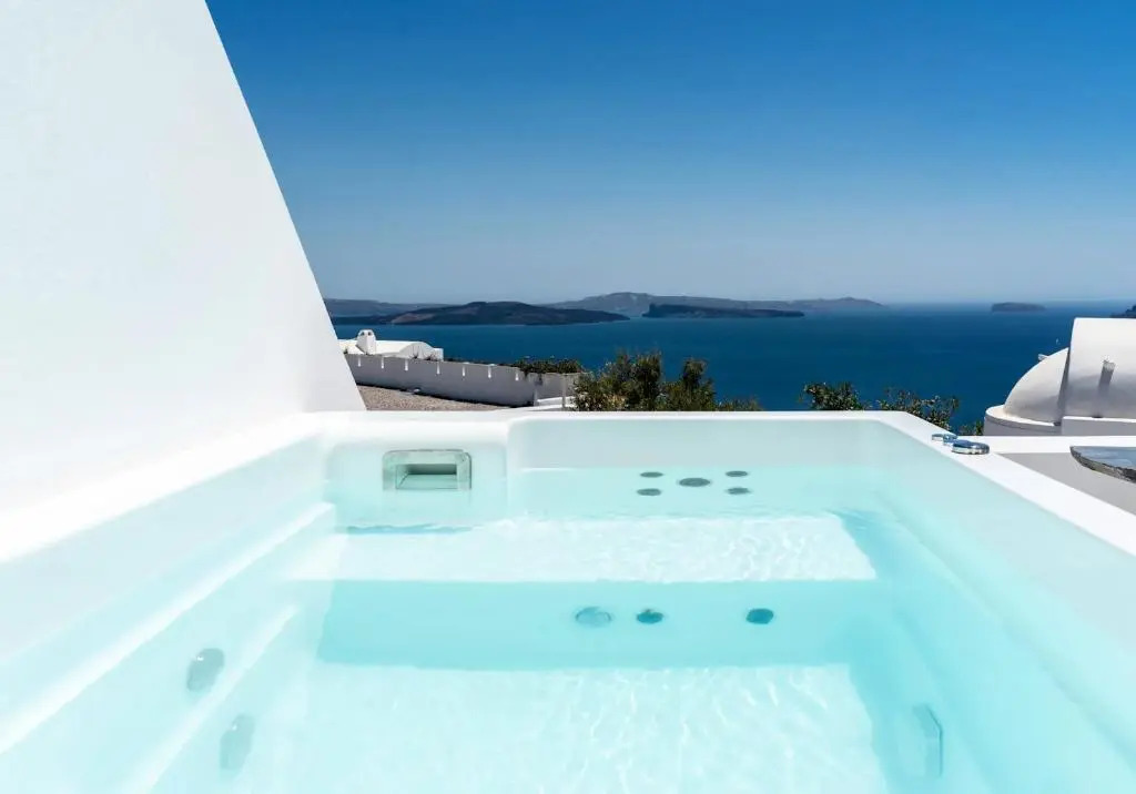 Amazing Santorini Villa Blue Horizon Villa 1 Bedroom Outdoor Plunge Pool