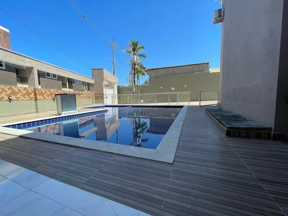 Apto charmoso, 2 quartos com PISCINA em Taperapuãn, A/C