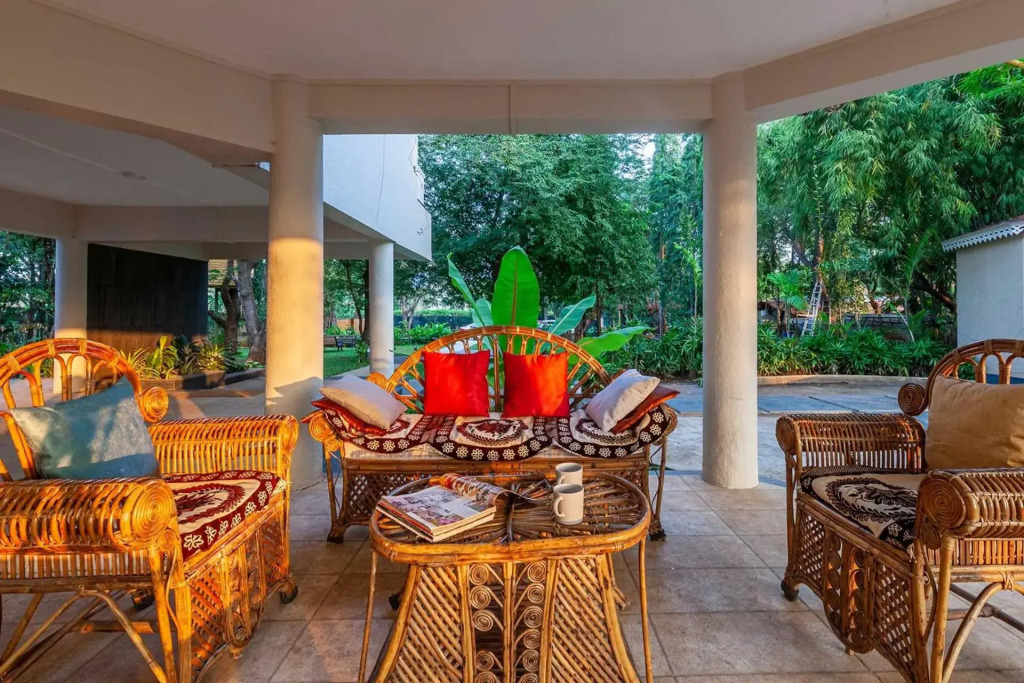 Morning Dew Retreat by StayVista - Modern interiors, Indoor games, Lush greenery, Pool & Gazebo await your escape