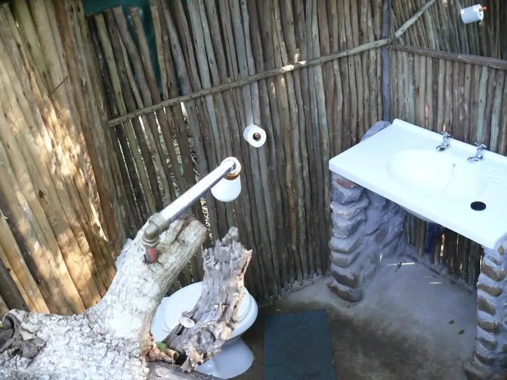3 bed Bush-tent Under 3 Trees, for Couple Plus Chaperone Free Lionhyena Sounds