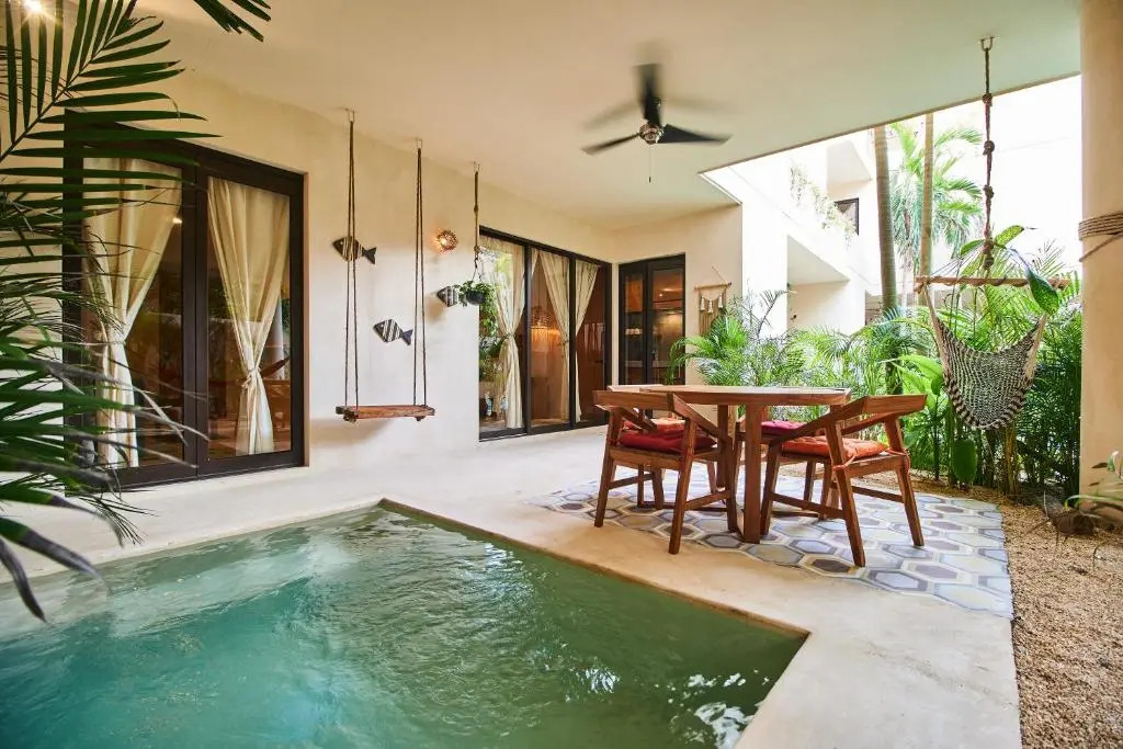 Tropical Fancy Apartment in Tulum Terrace, Private Pool and Hammock Incredible Amenities
