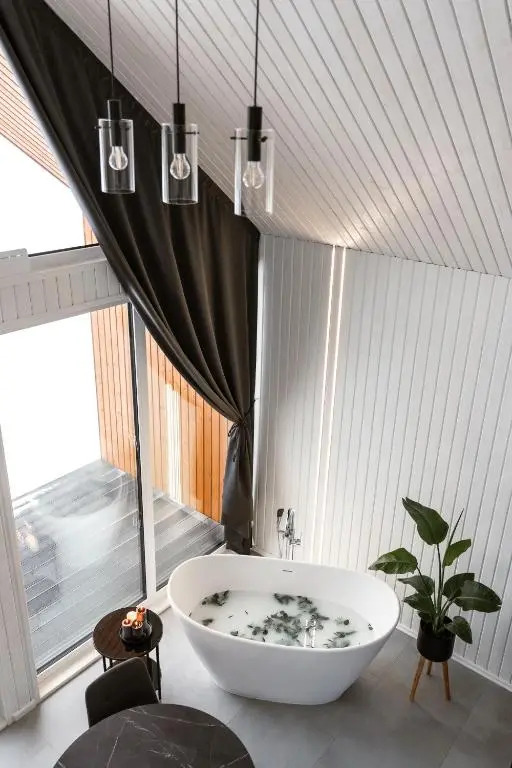 Sniegi design cabin with sauna