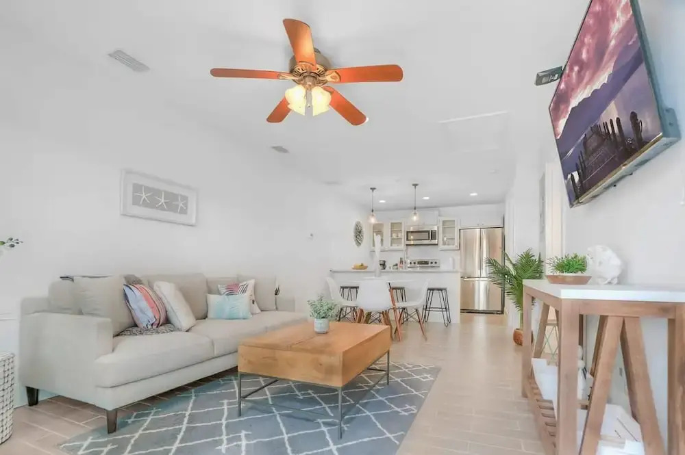 100 Steps to Sand Free Parking Smart TV Patio