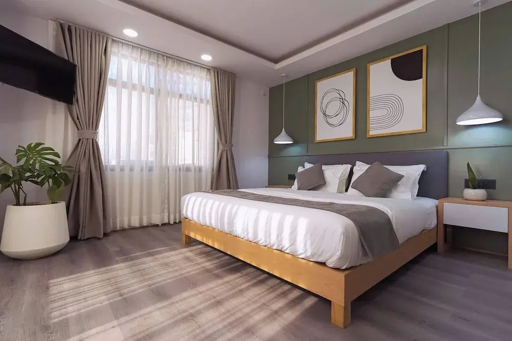 Tiny Living Apartments Cosy 1 Bedroom Studio with King Bed Kitchenet in Central Kathmandu with Terrace
