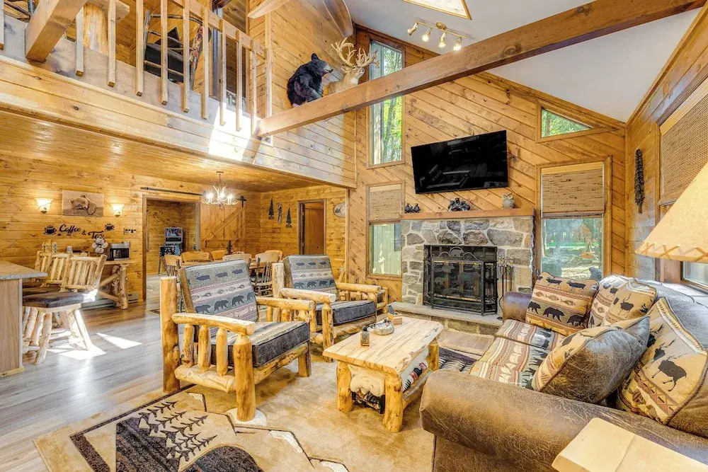 Game Room & Hot Tub: Pine Bear' Pocono Lake Cabin
