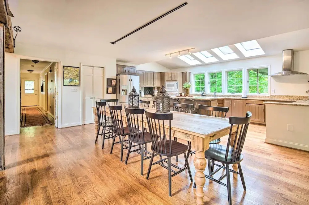 Deck w/ Fireplace: Pet-Friendly Lake Lure Retreat