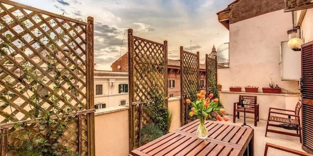 Attic terrace with St Peter's Dome View
