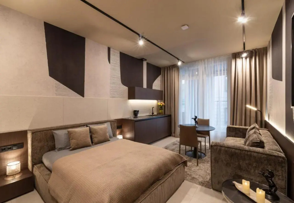 Twin studio apartments in the center near Most City