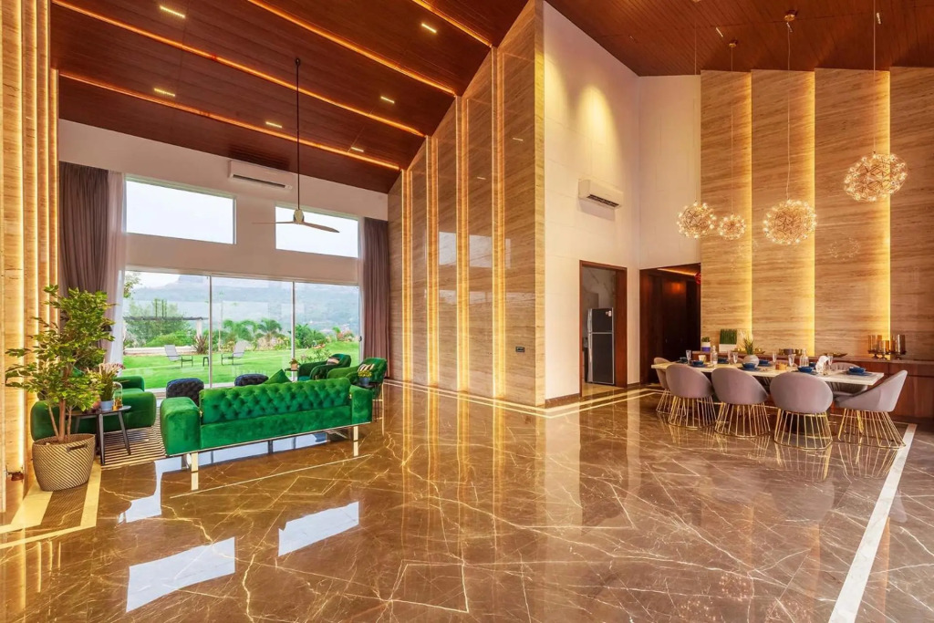 StayVistas Villa 107 at Canary Farms - Pure Veg with Huge Lawn, Pool and Home Theatre