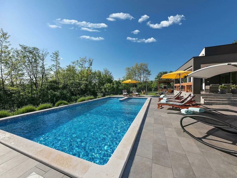 Beautiful Villa With Large Garden, Playground, Swimming Pool, in Green Surroundings at Labin