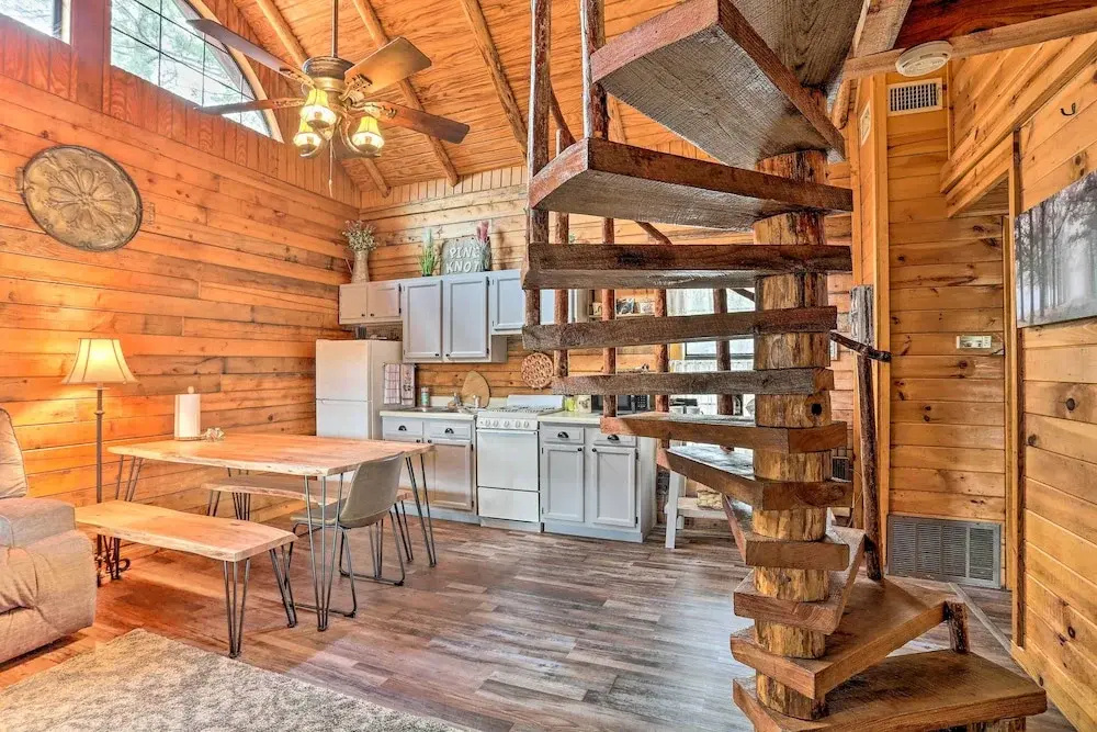 Broken Bow Log Cabin w/ Fire Pit, Pond, & Deck!