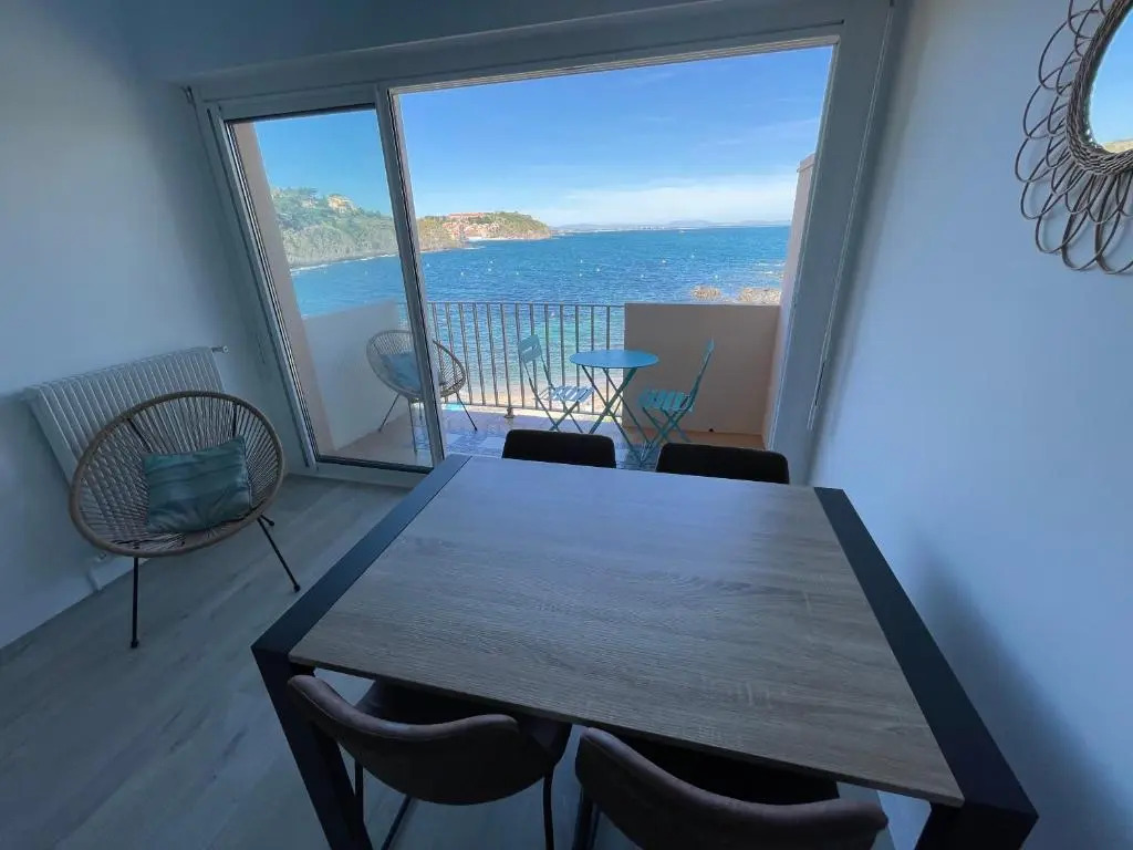 AZUR-Les pieds dans l'eau-Vue sur Mer et Clocher de Collioure en toile de fond - WIFI - PARKING