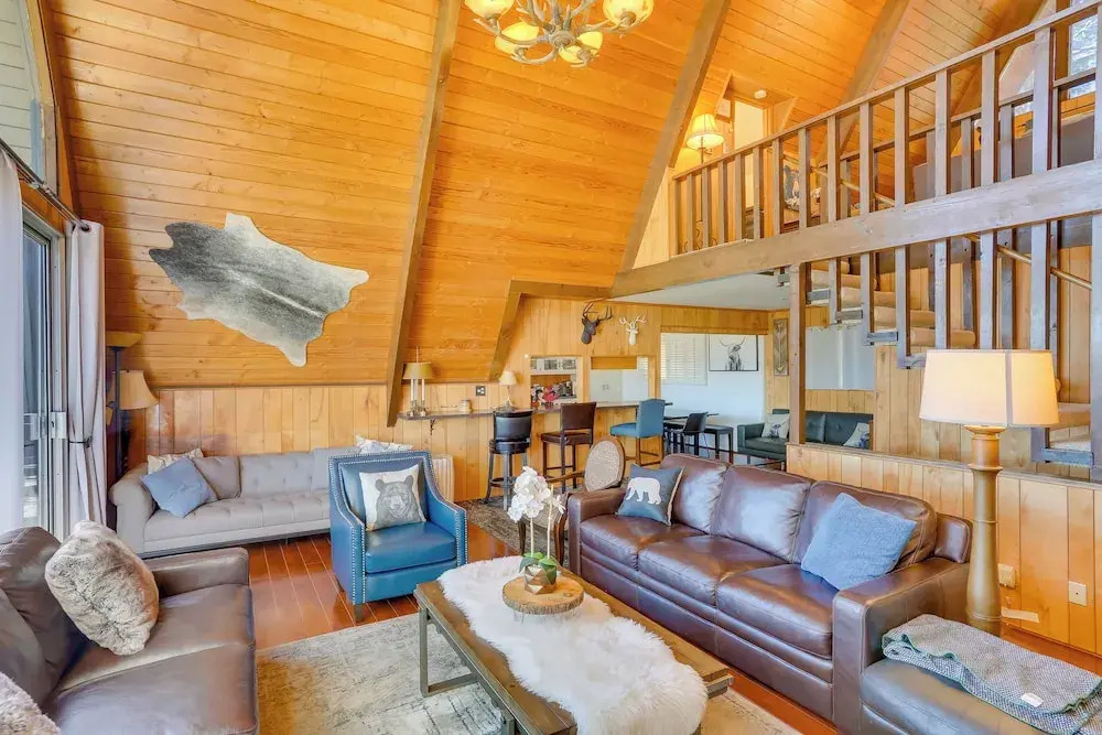 A-frame Home w/ 3 Decks & Lake Arrowhead Views!