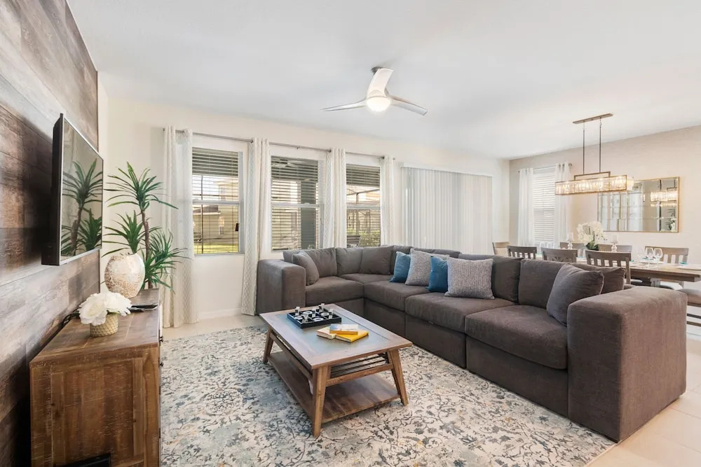 Solterra Resort Davenport FL Clubhouse Area - 7 Bedroom 6 Bath Home with Private Pool Spa - Lazy River 20 min from Disney