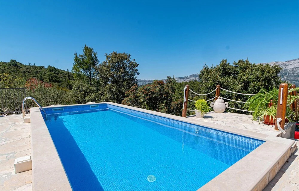 Stunning Home in Koricenica With 1 Bedrooms, Outdoor Swimming Pool and Wifi