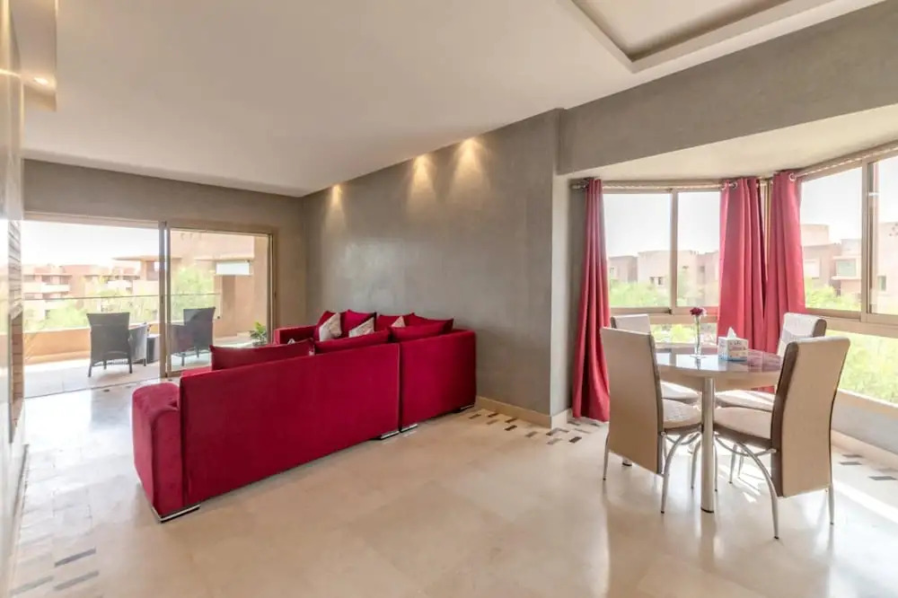 Apartment With 2 Bedrooms in Marrakech, Ménara, With Shared Pool, Enclosed Garden and Wifi