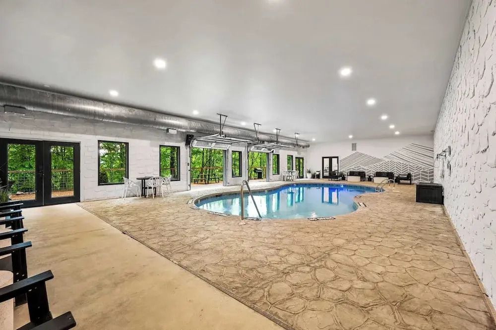 Indoor Heated Pool, Game Room, Hot Tub, Firepits & Spacious Lodge Perfect for Families & Groups 2 Suites at Firefly Mountain Lodge by Avantstay