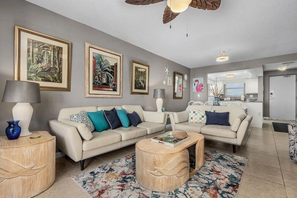 Welcome To Beach Villa's # 602 Vacation Rental - 250 Estero Blvd 2 Bedroom Condo by RedAwning