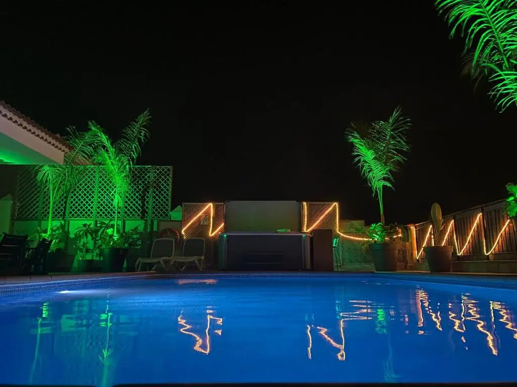 VILLA BLOSSOM in the beautiful area of Puerto Santiago Tenerife with 5 bedrooms for up to 10 guests private swimming pool and many other activities to entertain the family Secure parking for 2 cars and disabled access throughout
