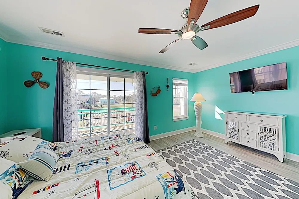New Listing! Coastal Gem W/ Balconies, Near Beach 4 Bedroom Duplex