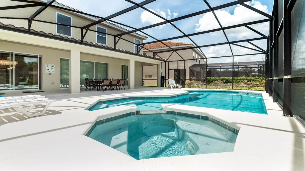 Modern 8BR Villa w Pool SPA Close to Disney