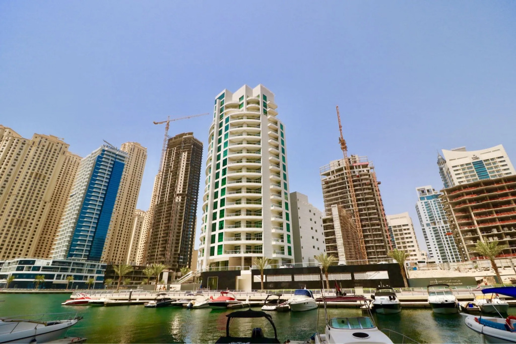 Water views from deluxe apartment in Dubai Marina