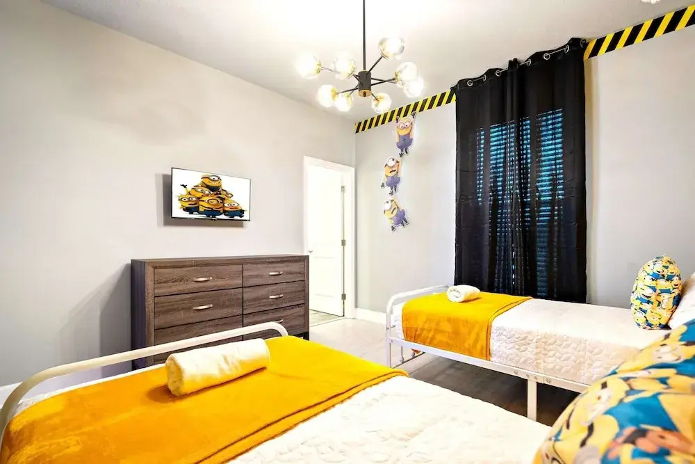 Themed Kids' Rooms, Pool & Game Loft Near Disney