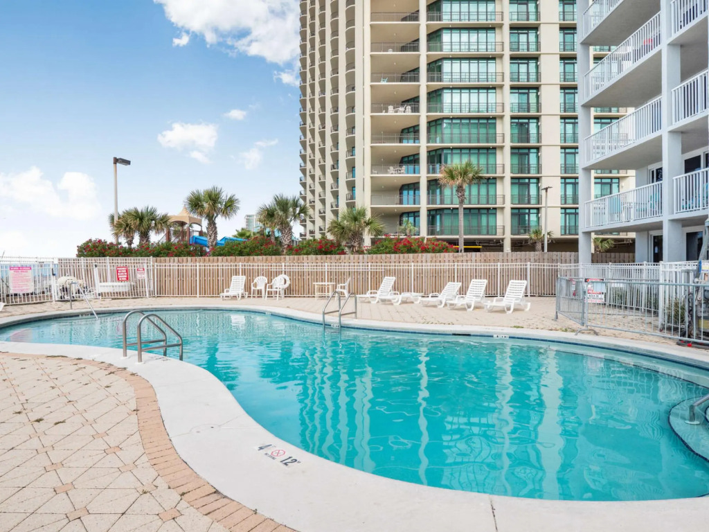 Beach Condo Destination in Orange Beach With Pool Gazebo and White Sands