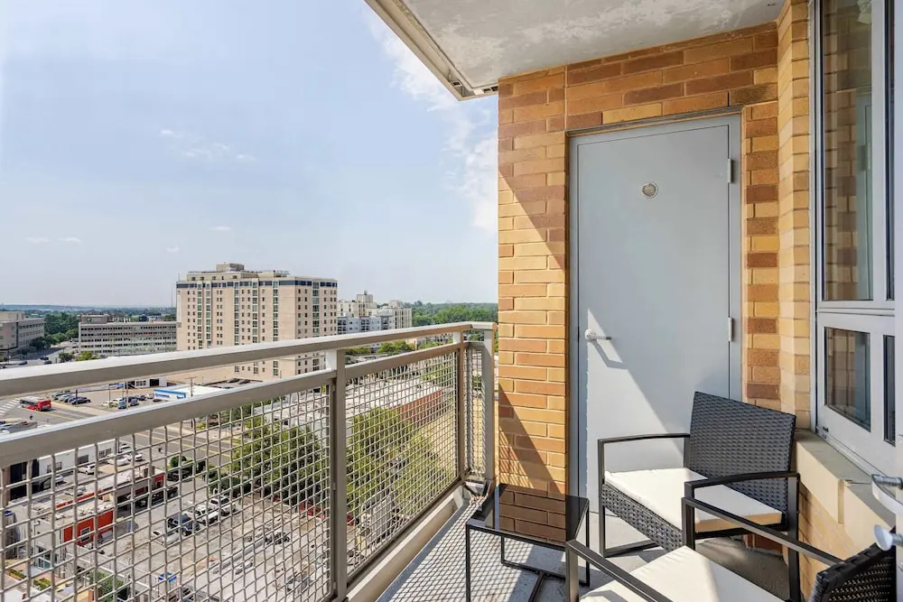 Downtown Silver Spring 2BR Skyline Balcony Suite Walkable to DC Metro Luxepad