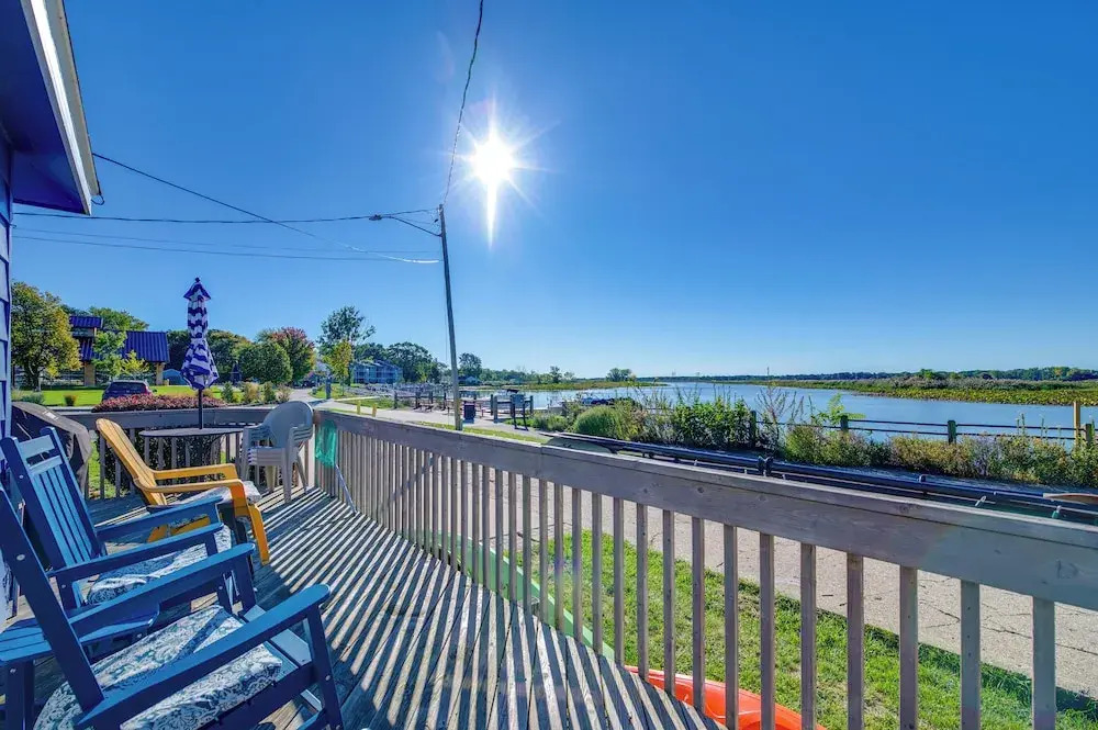 Deck w/ Views: Lakeside Spring Lake Cottage