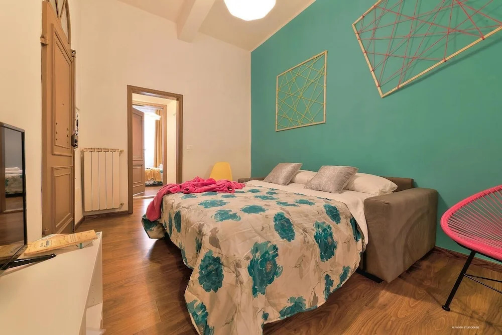 happy apartment in lively area