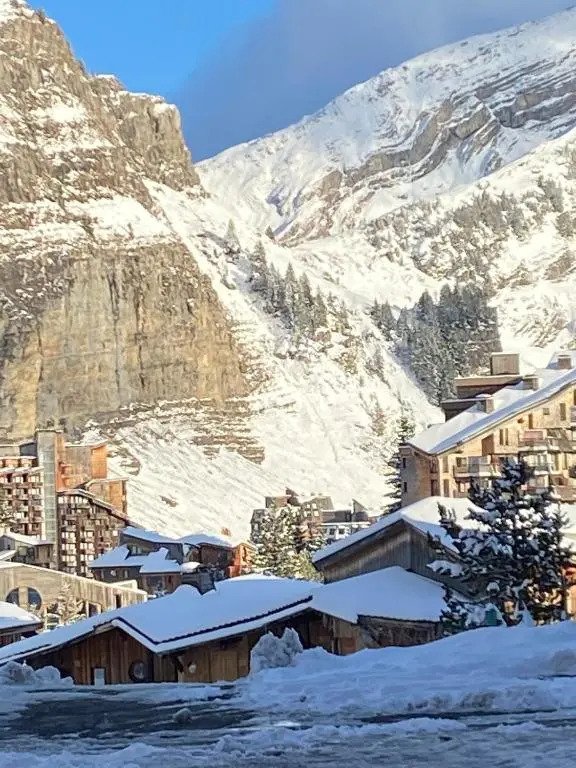 Avoriaz beau 2P falaise confort skis aux pied proche parking