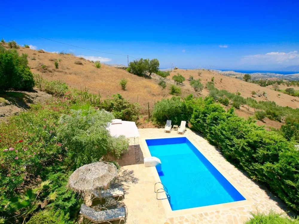 Villa with Private Pool And Beautiful Sea View on Lybian Sea, Sw Coast of Crete