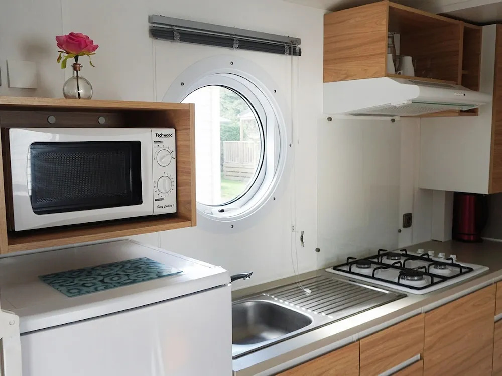 Simple Mobile Home With Deck Located Near the Normandy Coast